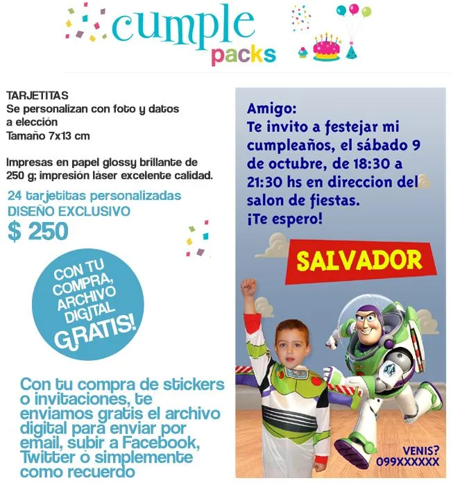 Cumple Packs: Toy Story - BUZZ LIGHTYEAR. Tarjetitas, stickers e ... Cumple Packs: Toy Story - BUZZ LIGHTYEAR. Tarjetitas, stickers e ...