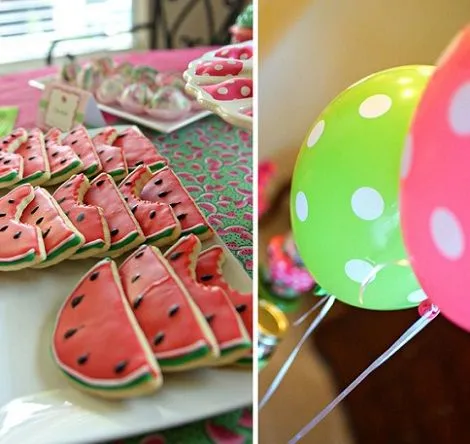 Cumpleaños de 1 año de sandías para niñas