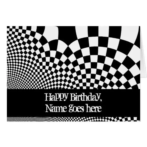Tarjeta de cumpleaños en blanco y negro - Imagui