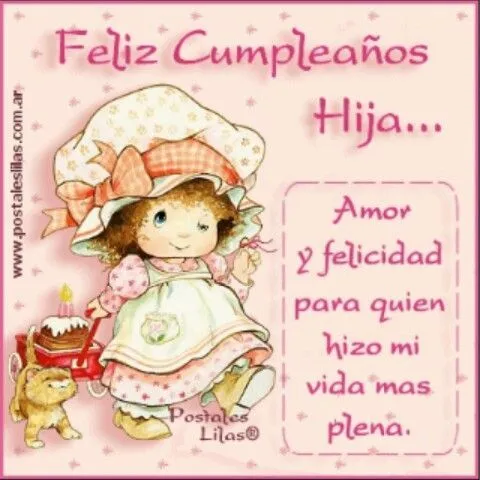 Feliz cumpleaños a mi hija | cumpleaños | Pinterest