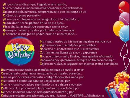 Cumpleaños - Poemas de Amor Poesias y Poemas para enviar
