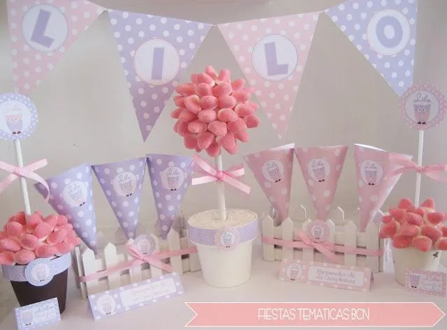 Cumpleaños en rosa y morado | Decoraciones temáticas lechuzas ... Cumpleaños en rosa y morado | Decoraciones temáticas lechuzas ...