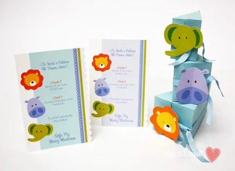 Tarjetas animalitos de la selva - Imagui