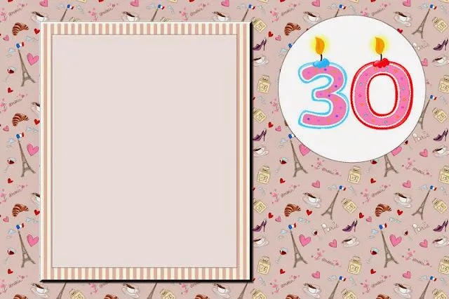 Cumpliendo 30 Años: Invitaciones para Imprimir Gratis. | Oh My ... Cumpliendo 30 Años: Invitaciones para Imprimir Gratis. | Oh My ...