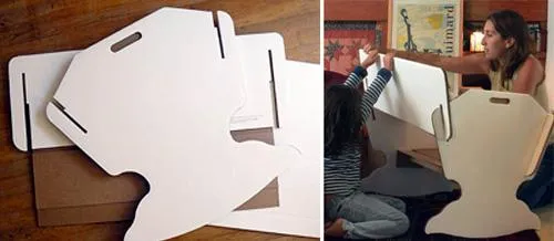 Cuna de carton para baby shower - Imagui