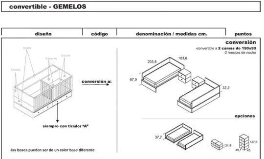 Medidas de cama cuna - Imagui