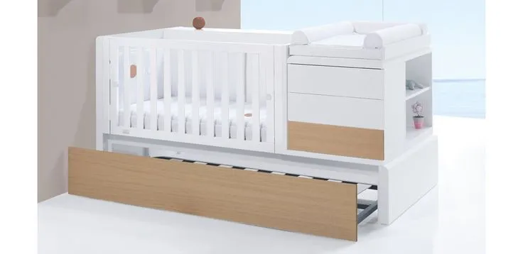 Cuna convertible moderna de diseño, Alondra Premium Nature con ...