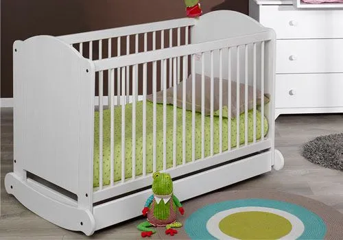 Cuna mecedorapara bebé de madera maciza NATURE