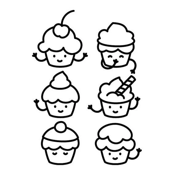 Items similar to Cupcakes para colorear on Etsy Items similar to Cupcakes para colorear on Etsy
