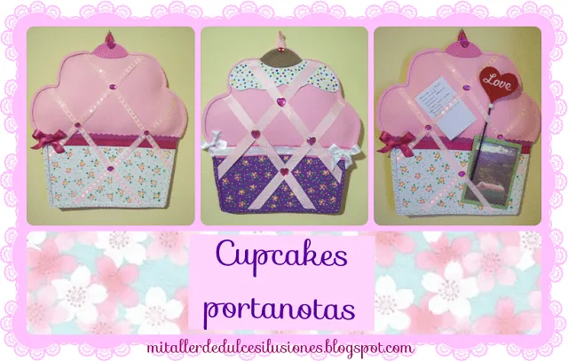 CUPCAKES PORTANOTAS. | MI TALLER DE DULCES ILUSIONES