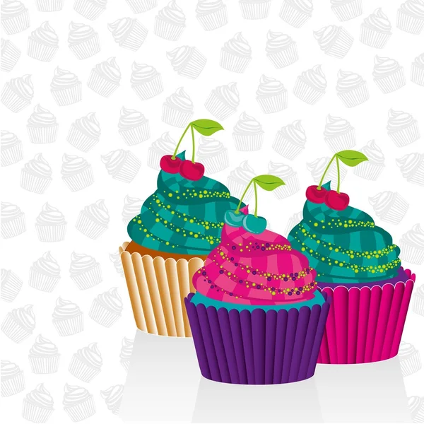 cupcakes psicodélicos — Vector stock © yupiramos #9849861