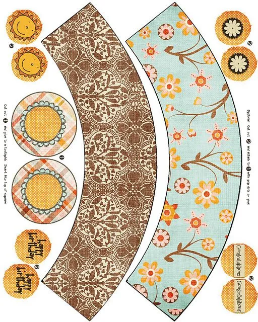 Moldes para cupcakes para imprimir - Imagui