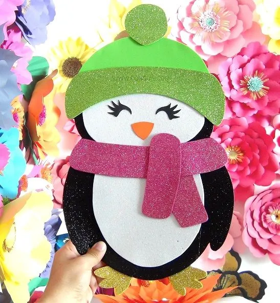 Cupón para descargar Moldes de PINGUINO DECORATIVO DE NAVIDAD - FLORES DE  PAPEL