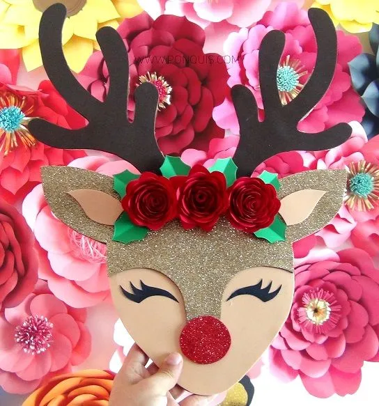 Cupón para descargar Moldes de RENO CON FLORES - FLORES DE PAPEL Cupón para descargar Moldes de RENO CON FLORES - FLORES DE PAPEL