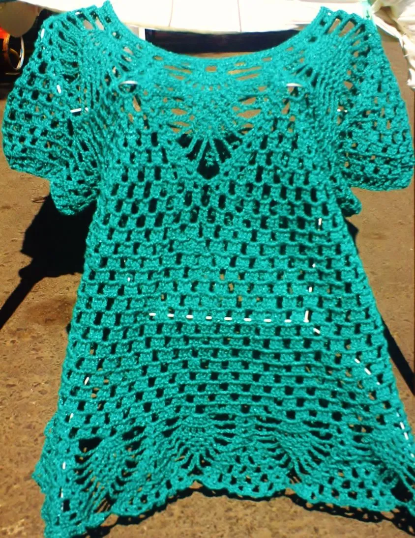 curiosicosas: blusa tejida con piñas