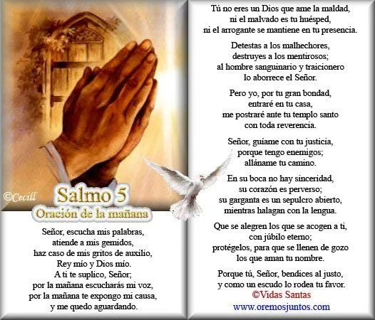 Curiosidades Bíblicas...: Salmo 5: Plegaria pidiendo protección Curiosidades Bíblicas...: Salmo 5: Plegaria pidiendo protección