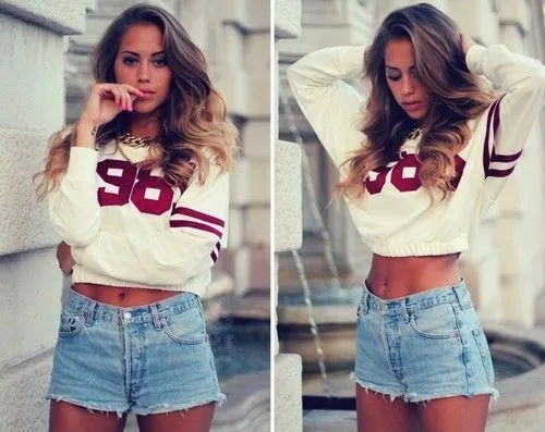 curls, fashion, swag, girl, style, high waist, ombre, pretty ...