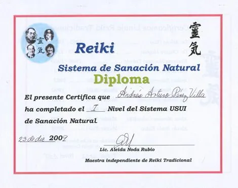 Diplomas de reiki gratis - Imagui