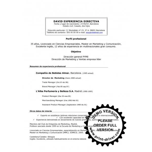 Currículums, cartas y referencias laborales - Word - SU ASESORIA ... Currículums, cartas y referencias laborales - Word - SU ASESORIA ...