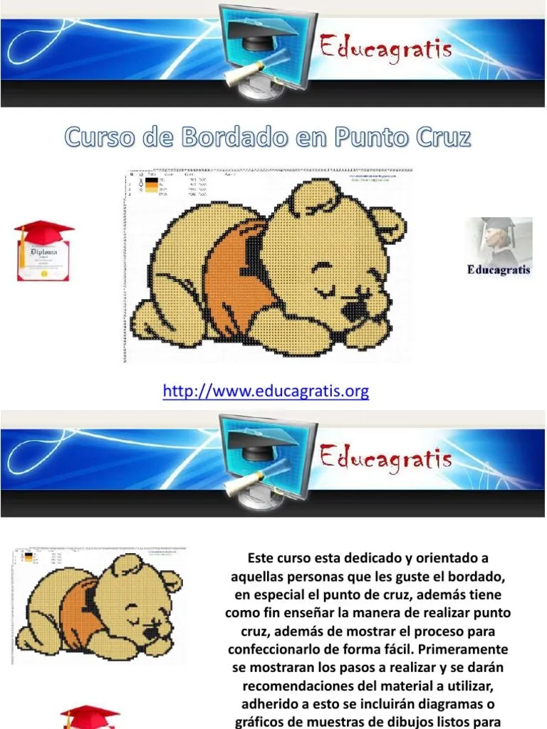 Curso de Bordado en Punto Cruz PDF | PDF