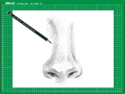 CURSO de dibujo a lápiz Cap. 10 "La nariz de frente" - YouTube