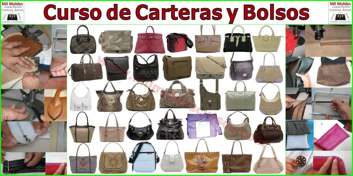 Curso de Diseño, Moldes y Confección de Carteras y Bolsos en Cuero y Telas Curso de Diseño, Moldes y Confección de Carteras y Bolsos en Cuero y Telas