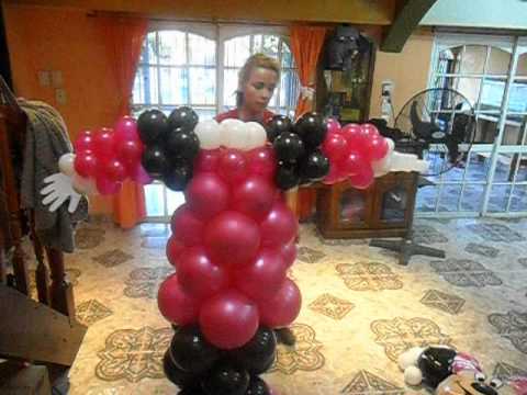 CURSO DE GLOBOLOGIA -ESCULTURA DE MINNIE MOUSE V 5 - PROFESORA ...