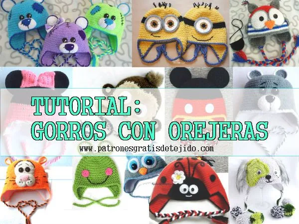 CURSO GRATIS CROCHET: Aprende a tejer gorro de bebé con orejeras ...