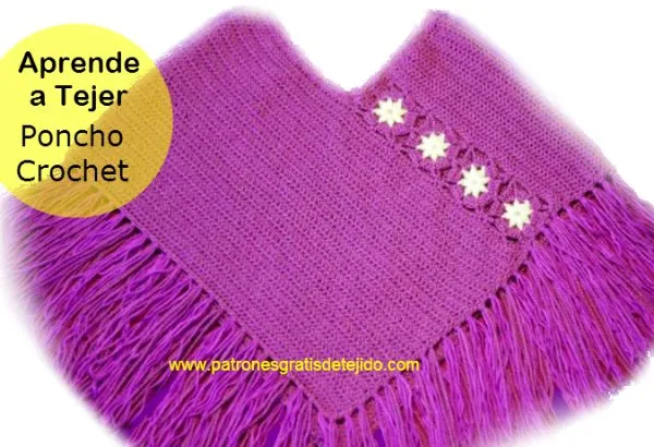 CURSO GRATIS CROCHET: Cómo hacer un poncho | Crochet y Dos agujas