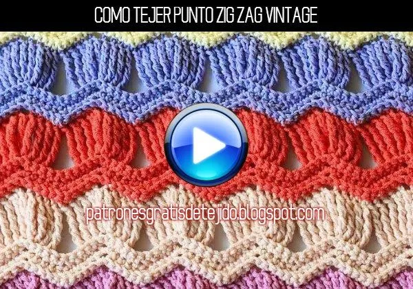 CURSO GRATIS CROCHET: Cómo tejer punto zig zag vintage en video ...