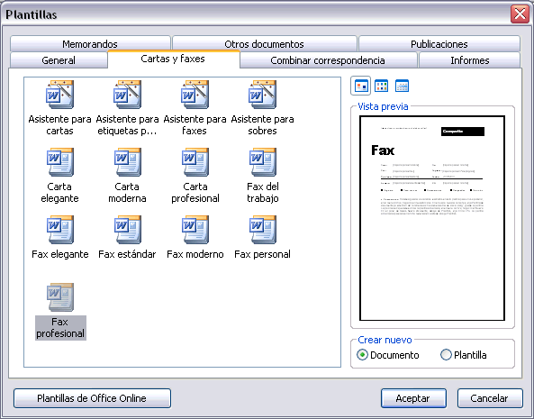 Curso gratis de Microsoft Word 2003. Unidad 10. Plantillas (i)
