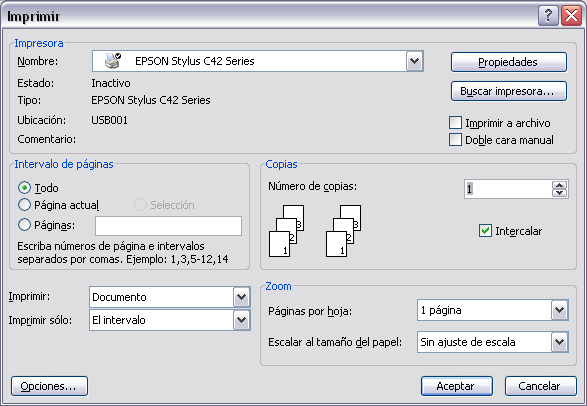 Curso gratis de Microsoft Word 2003. Unidad 12. Impresión (I) Curso gratis de Microsoft Word 2003. Unidad 12. Impresión (I)