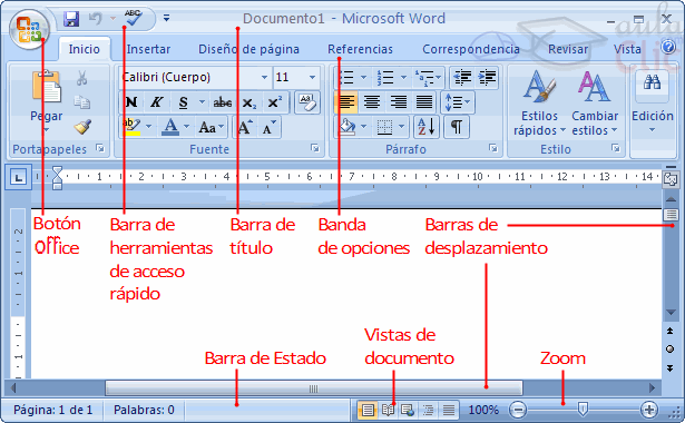 Curso gratis de Microsoft Word 2007. Unidad 2. Elementos de Word2007 Curso gratis de Microsoft Word 2007. Unidad 2. Elementos de Word2007