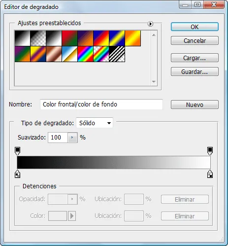 Curso gratis de Photoshop CS4. aulaClic. 3 - Avanzado: Degradados ...