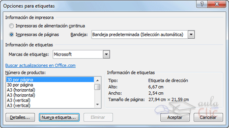 Curso gratis de Word 2010. aulaClic. 14 - Combinar correspondencia