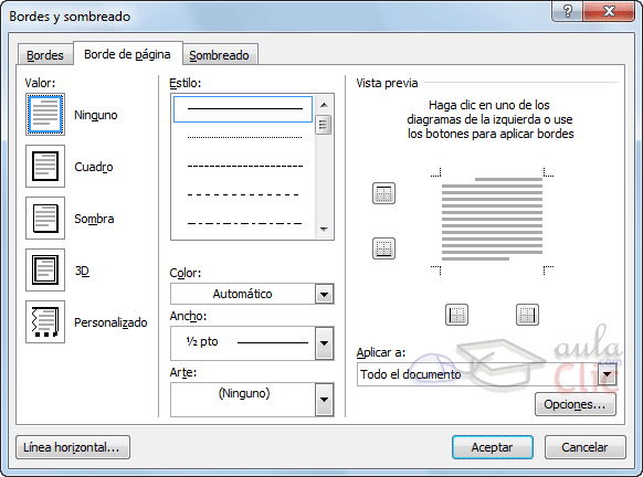 Curso gratis de Word 2013. aulaClic. 6 - Formato del documento Curso gratis de Word 2013. aulaClic. 6 - Formato del documento