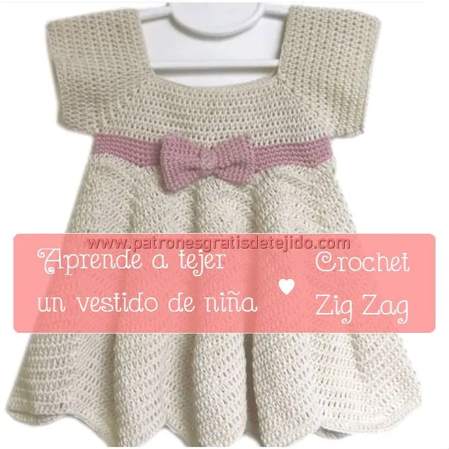 CURSO ONLINE CROCHET: Aprendemos a tejer un vestido de nena en zig ... CURSO ONLINE CROCHET: Aprendemos a tejer un vestido de nena en zig ...