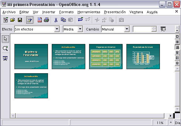 Curso de OpenOffice. Gratis. Tema 17 Trabajar con diapositivas Curso de OpenOffice. Gratis. Tema 17 Trabajar con diapositivas
