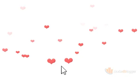 COMO DISEÑAR TU PAGINA: Cursor con corazones que se desvanecen