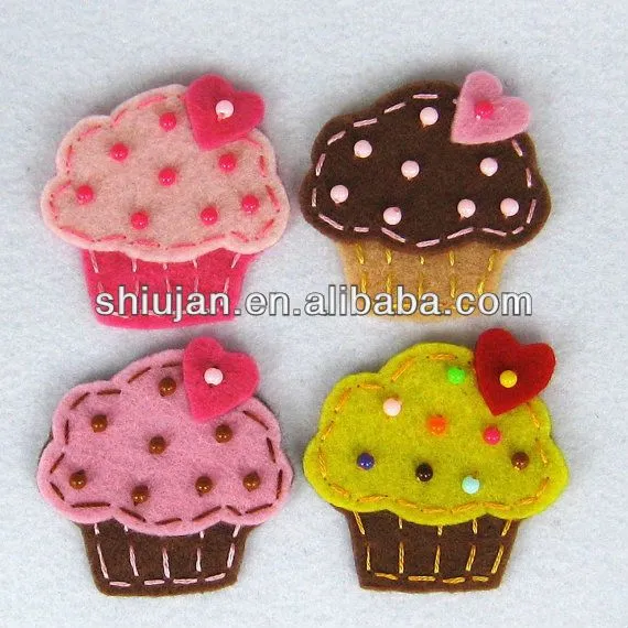 Custom Cute Beads Cupcake Felt Applique - Buy Applique,Large ... Custom Cute Beads Cupcake Felt Applique - Buy Applique,Large ...