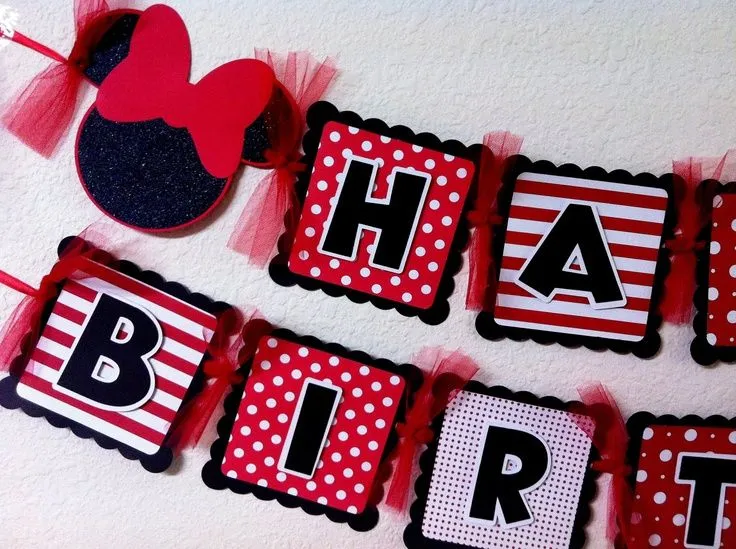 Custom listing for denienejb Minnie Mouse Birthday Banner and name ...