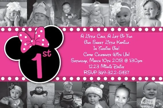 Custom Minnie Mouse invitación o tarjeta por HeathersCreations11 Custom Minnie Mouse invitación o tarjeta por HeathersCreations11