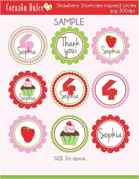 Custom Strawberry Shortcake-inspired Printable by corazondulce Custom Strawberry Shortcake-inspired Printable by corazondulce
