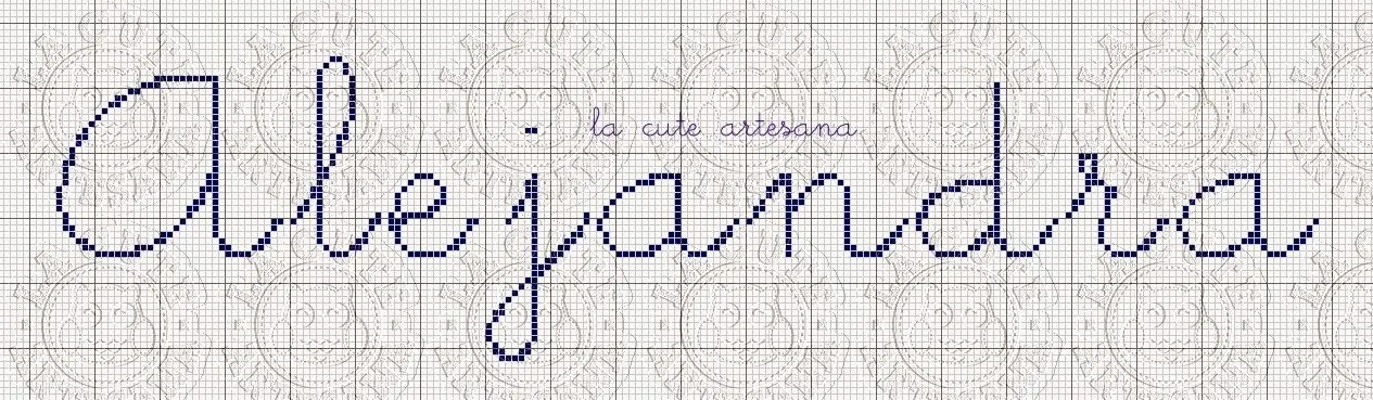 La Cute Artesana: Punto de Cruz: Alejandra en punto de cruz La Cute Artesana: Punto de Cruz: Alejandra en punto de cruz