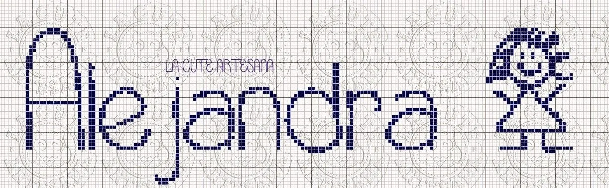 La Cute Artesana: Punto de Cruz: Alejandra en punto de cruz La Cute Artesana: Punto de Cruz: Alejandra en punto de cruz