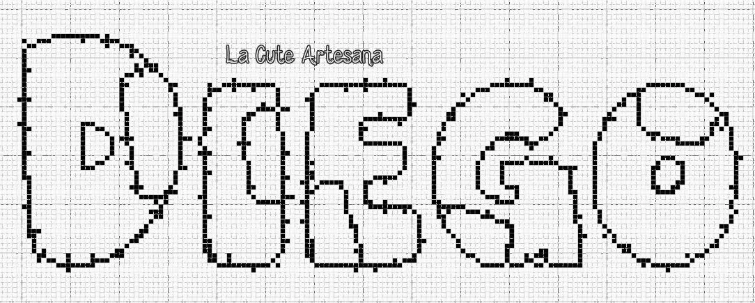 La Cute Artesana: Punto de Cruz: Diego en punto de cruz La Cute Artesana: Punto de Cruz: Diego en punto de cruz