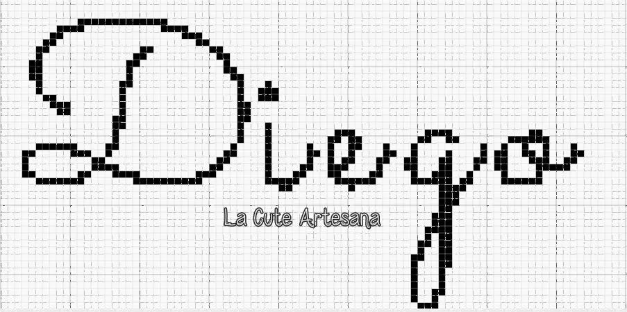 La Cute Artesana: Punto de Cruz: Diego en punto de cruz La Cute Artesana: Punto de Cruz: Diego en punto de cruz