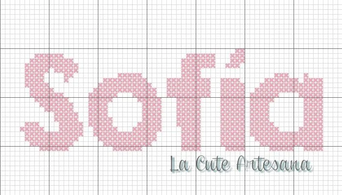 La Cute Artesana: Punto de Cruz: Sofía en punto de cruz La Cute Artesana: Punto de Cruz: Sofía en punto de cruz