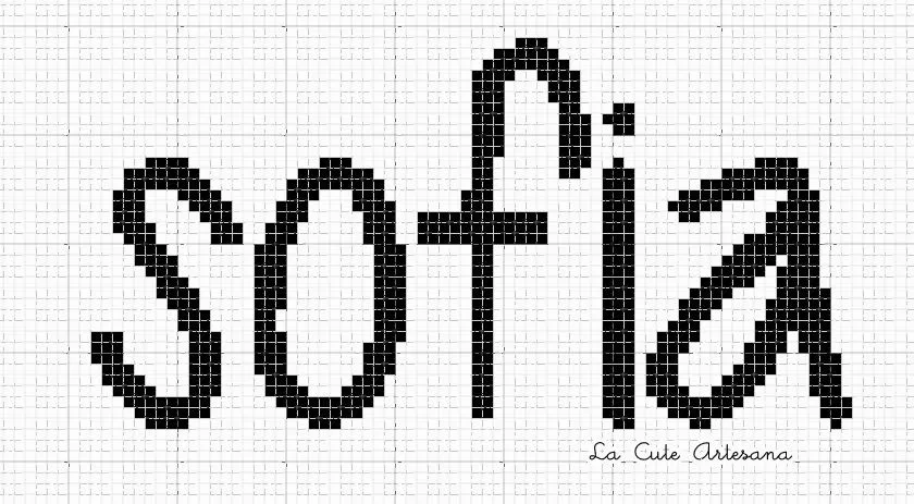 La Cute Artesana: Punto de Cruz: Sofía en punto de cruz La Cute Artesana: Punto de Cruz: Sofía en punto de cruz