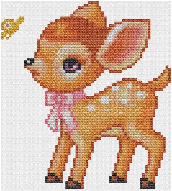 Cute Bambi Cross Stitch Pattern PDF by NostalgicLacquer on Etsy Cute Bambi Cross Stitch Pattern PDF by NostalgicLacquer on Etsy